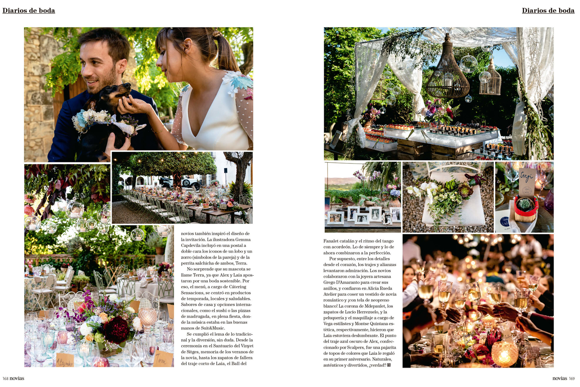 Novias de España publica las fotos de boda en Mas Palou.