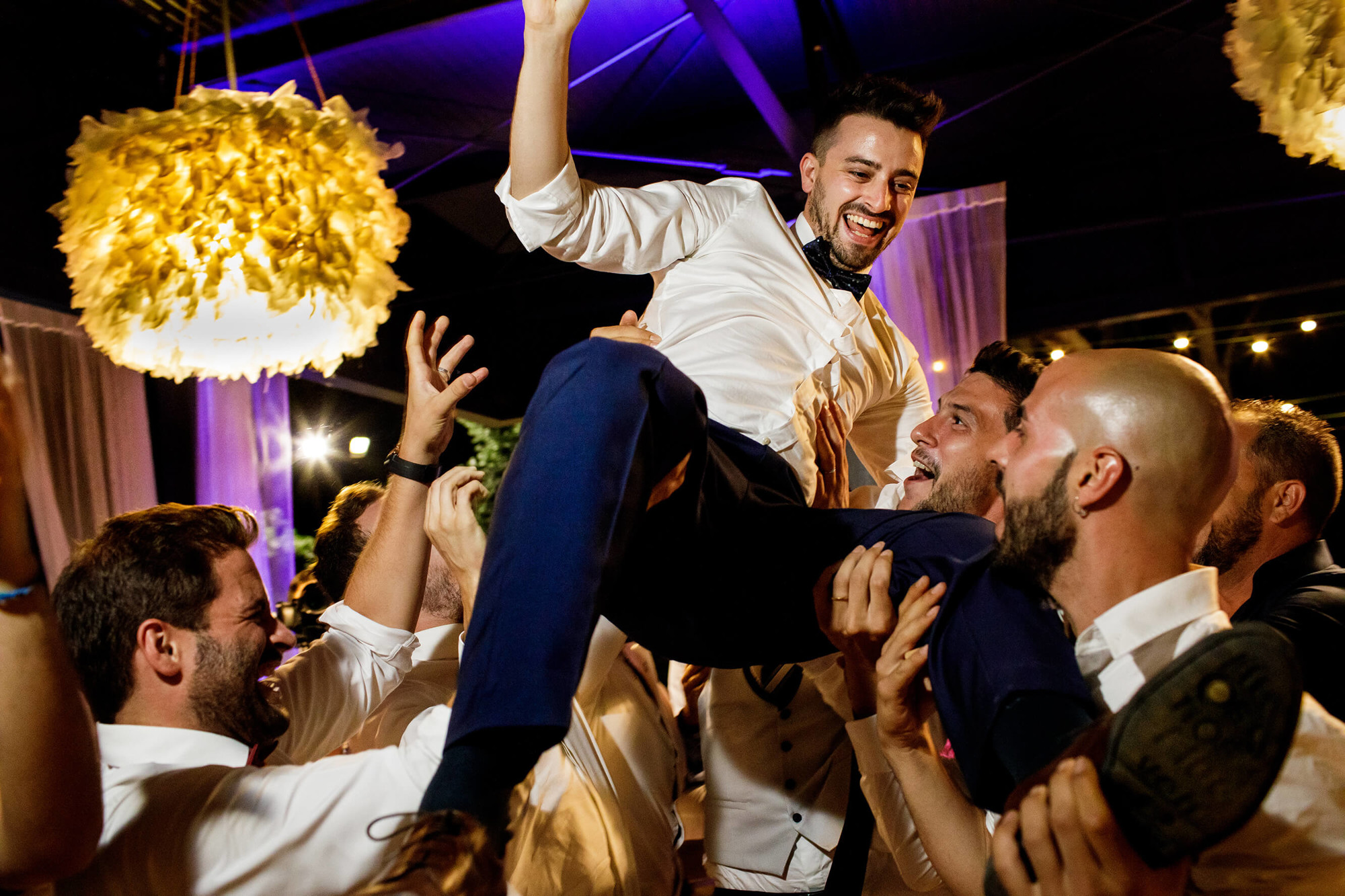 Festa al casament a Joan Sardà servit per Cal Blay.