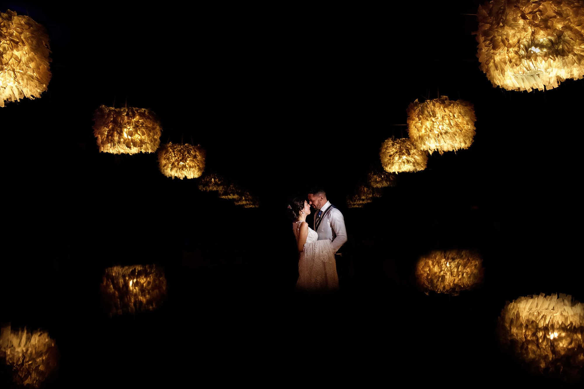 Fotografía diferente en la boda en Joan Sardà de Cristina y Jordi.