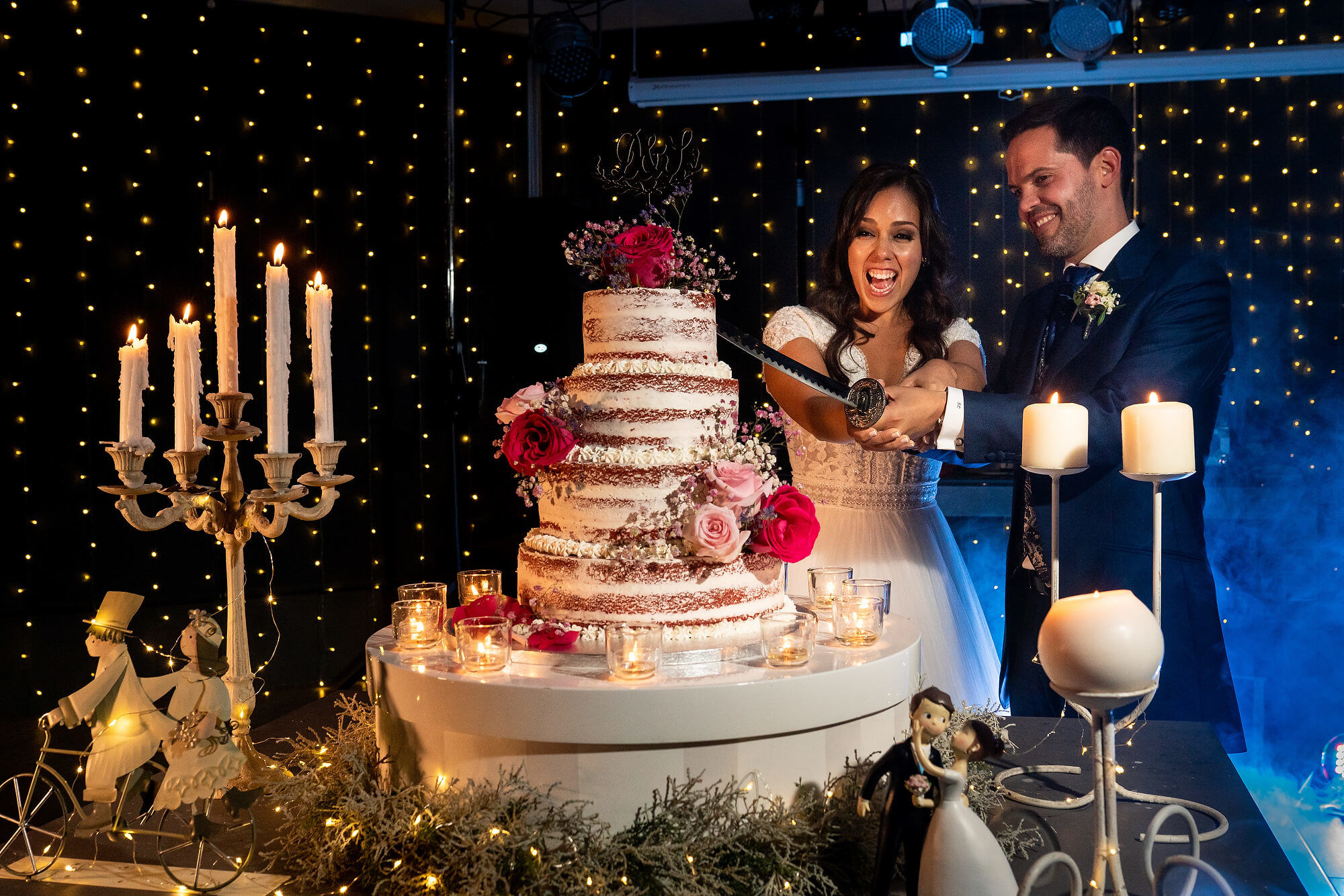 Pastel de boda en Heretat Sabartés.