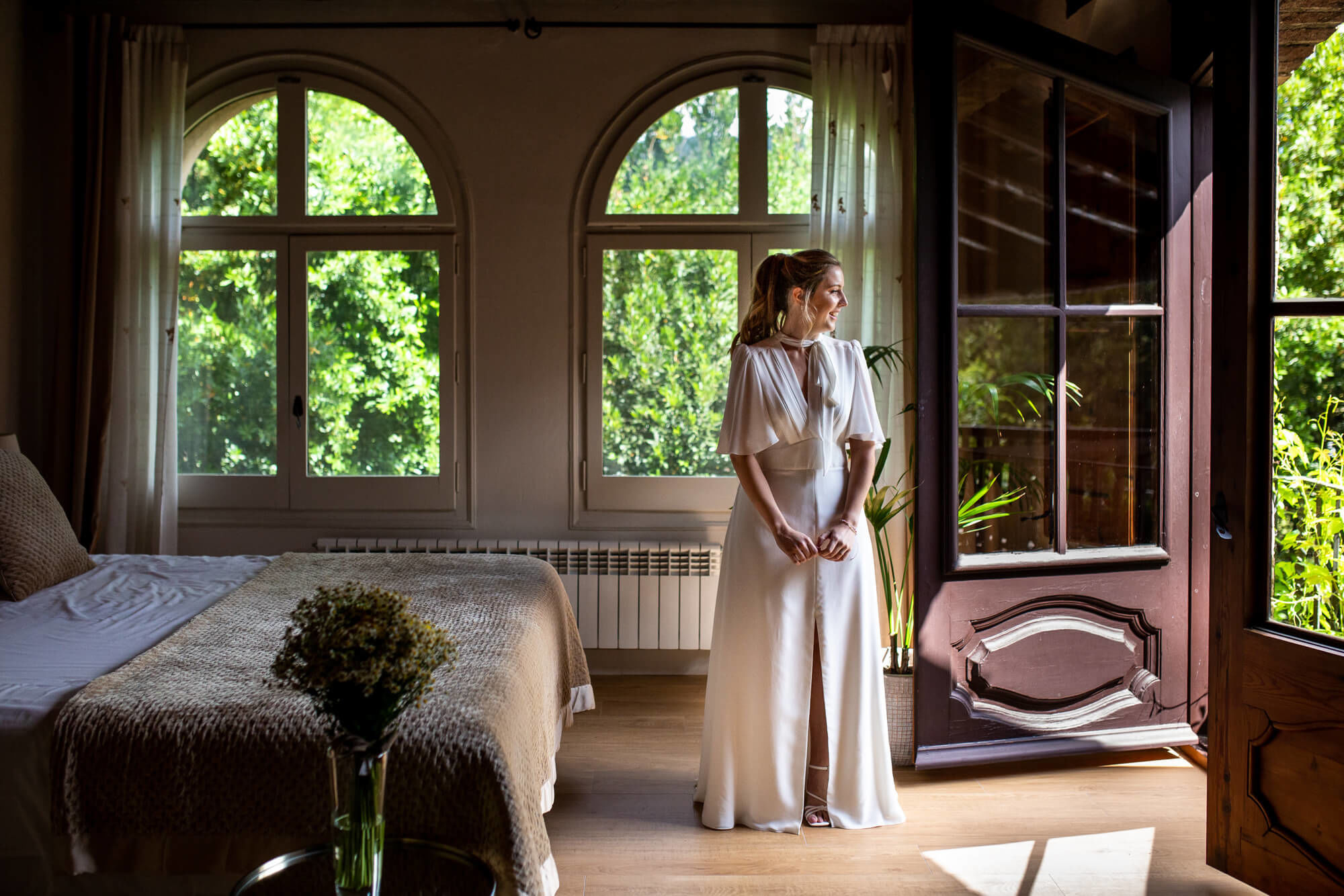 Fotògrafs boda a Mas dels Vivencs pim10 La núvia a la boda al Mas dels Vivencs.