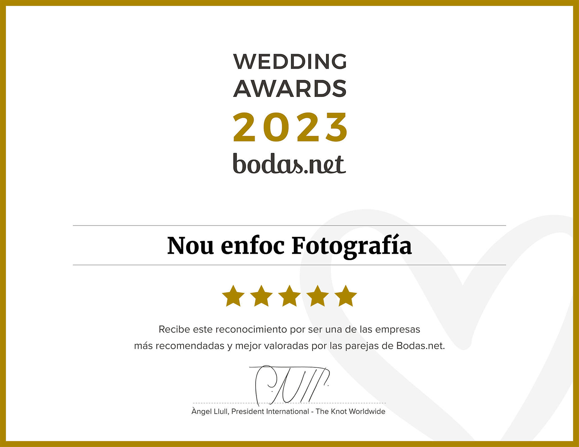 Premi 2021 bodasnet com a fotógrafs recomanats.